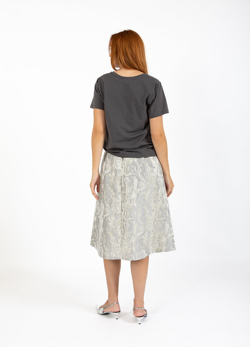 Coster Copenhagen T-SHIRT WITH V-NECKLINE - MEDIUM LENGTH SLEEVES T-Shirt Volcanic grey - 188