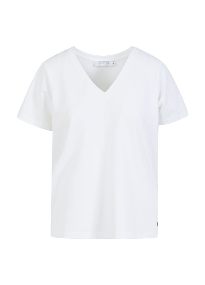 Coster Copenhagen T-SHIRT WITH V-NECKLINE - MEDIUM LENGTH SLEEVES T-Shirt White - 200