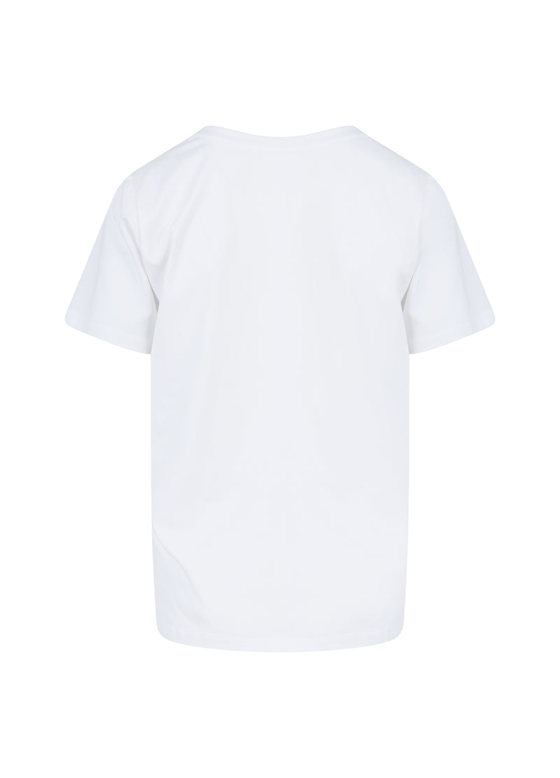 Coster Copenhagen T-SHIRT WITH V-NECKLINE - MEDIUM LENGTH SLEEVES T-Shirt White - 200