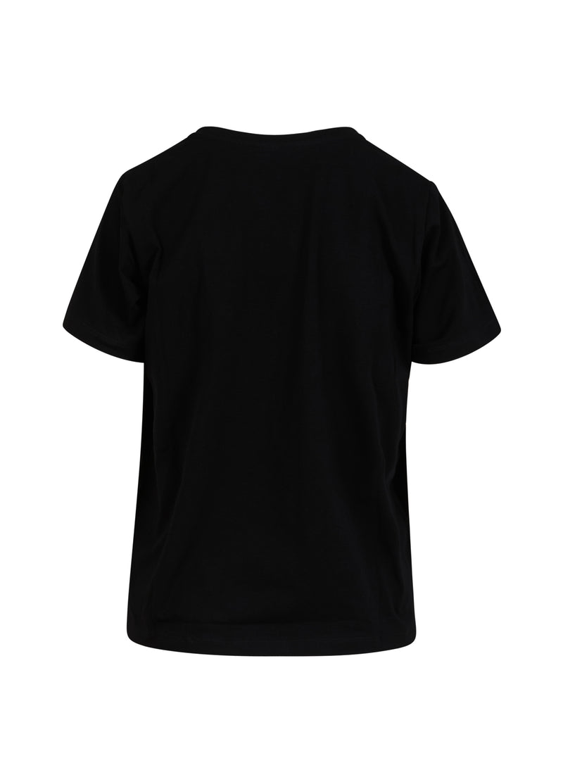 Coster Copenhagen T-SHIRT WITH WING - MID SLEEVES T-Shirt Black - 100