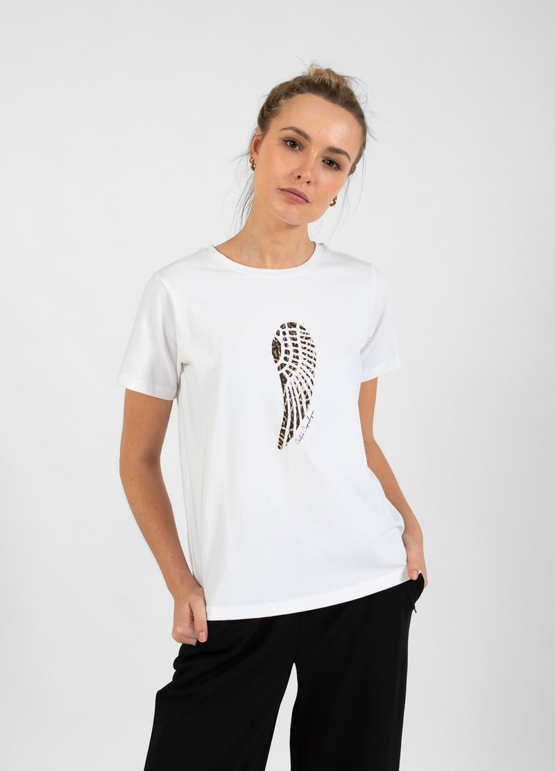 Coster Copenhagen T-SHIRT WITH WING - MID SLEEVES T-Shirt White - 200