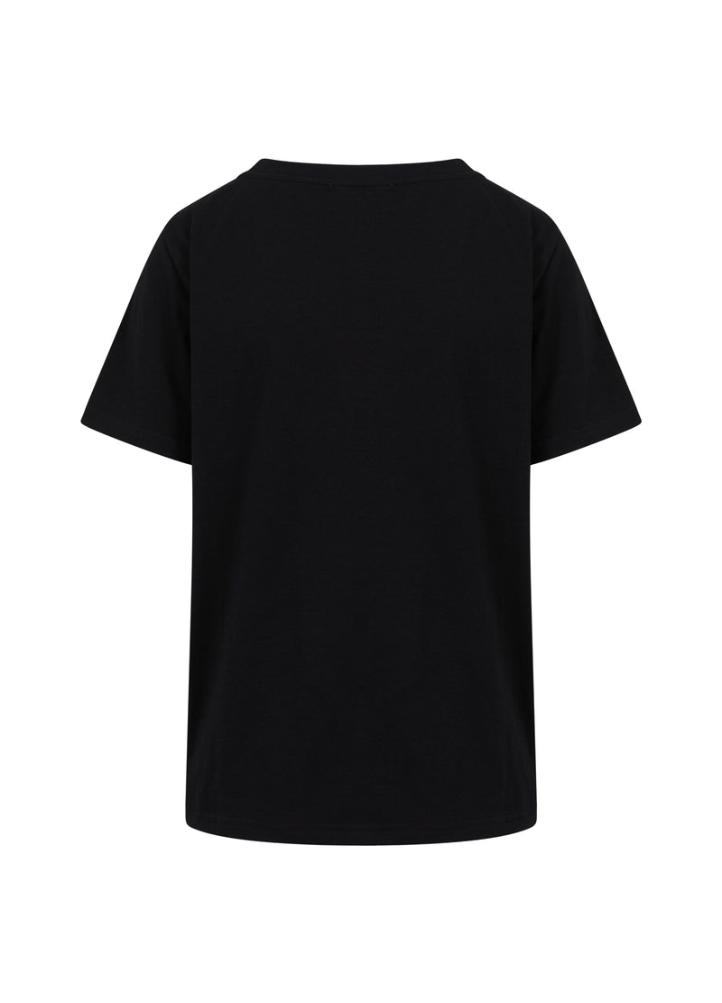 Coster Copenhagen TEE W. COSTER CAVIAR PRINT - MID SLEEVE T-Shirt Black - 100