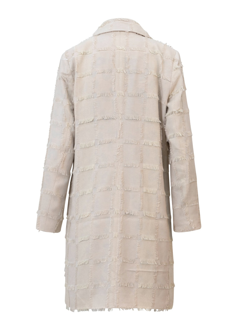 Coster Copenhagen TEXTURED LONG COAT Outerwear Creme - 241