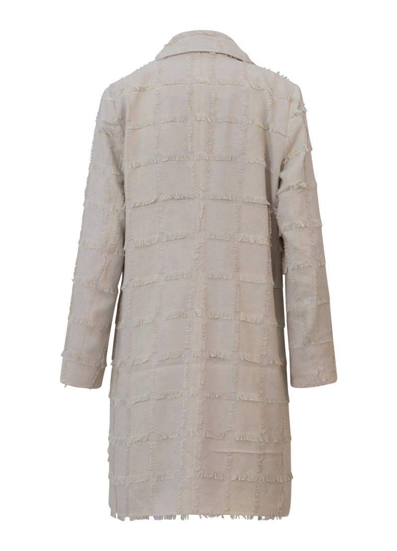 Coster Copenhagen TEXTURED LONG COAT Outerwear Creme - 241