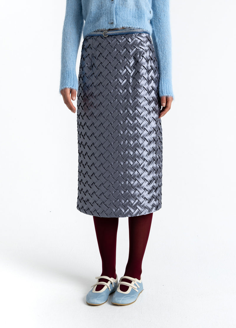 Coster Copenhagen TEXTURED SKIRT Skirt Mist grey - 121
