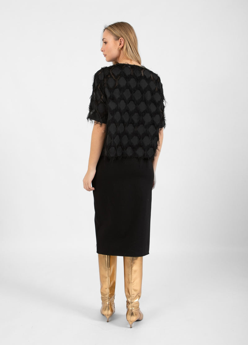 Coster Copenhagen TOP IN FLUFFY LACE Shirt/Blouse Black - 100