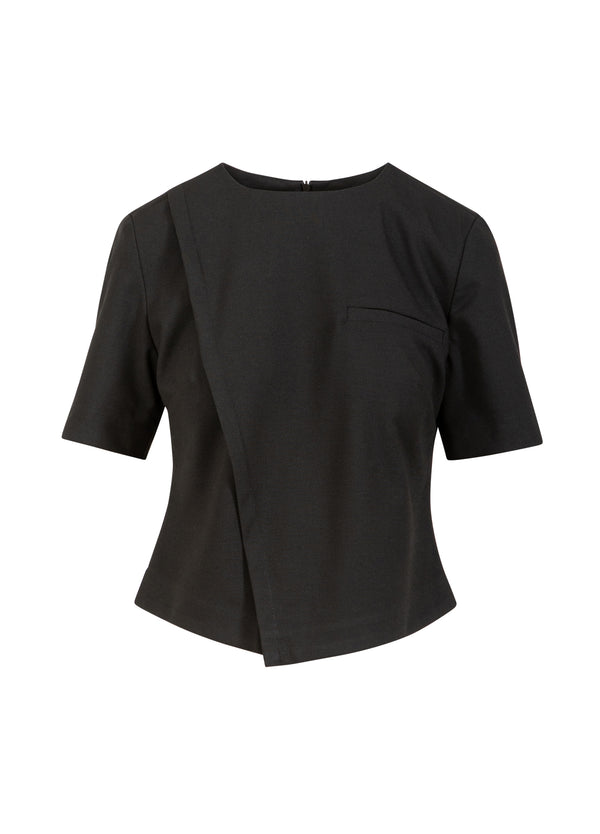 Coster Copenhagen TOP WITH PLEAT DETAIL Shirt/Blouse Black - 100