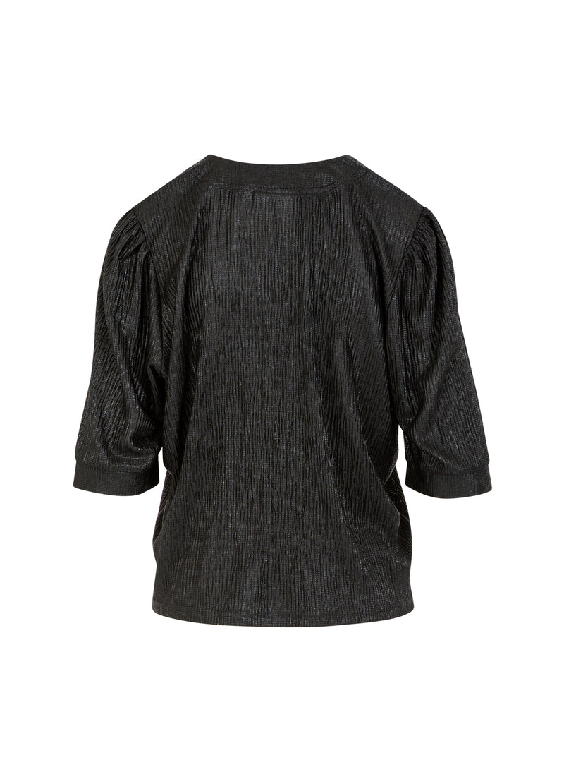 Coster Copenhagen TOP WITH PUFF SLEEVES Shirt/Blouse Black - 100
