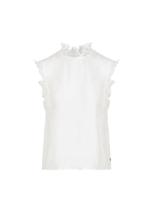 Coster Copenhagen TOP WITH RUFFLES Shirt/Blouse Off white - 201