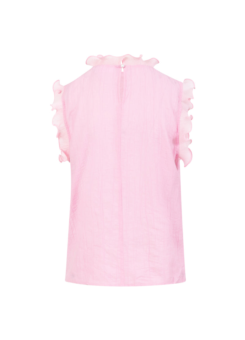 Coster Copenhagen TOP WITH RUFFLES Shirt/Blouse Magenta - 861