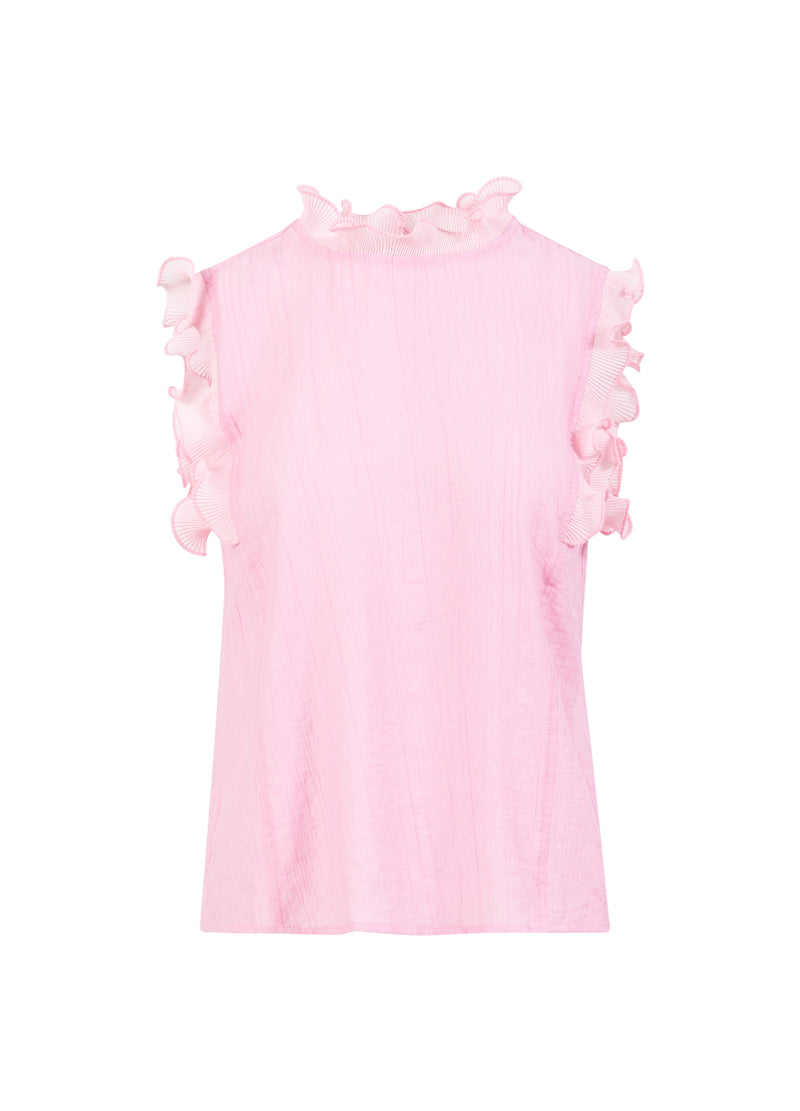 Coster Copenhagen TOP WITH RUFFLES Shirt/Blouse Magenta - 861