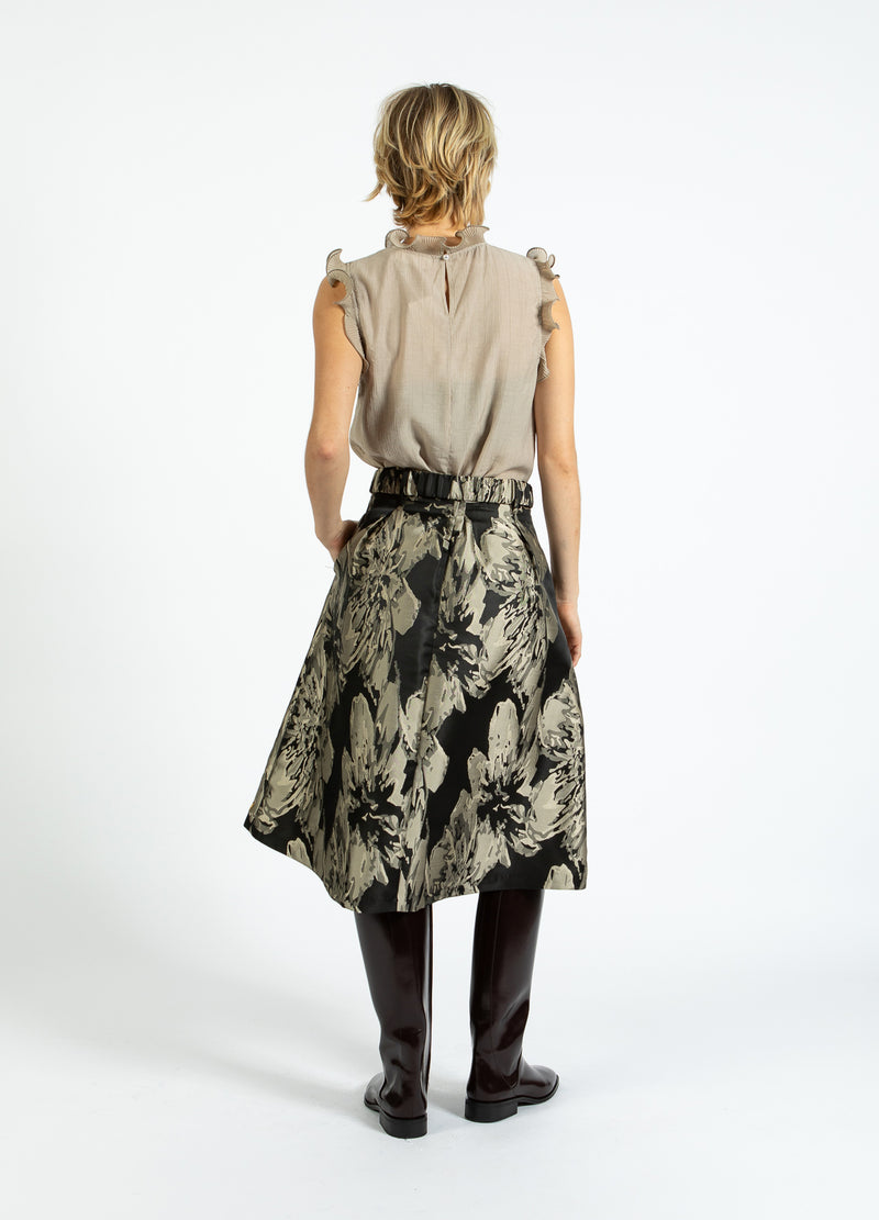 Coster Copenhagen TOP WITH RUFFLES Shirt/Blouse Grey sand - 241
