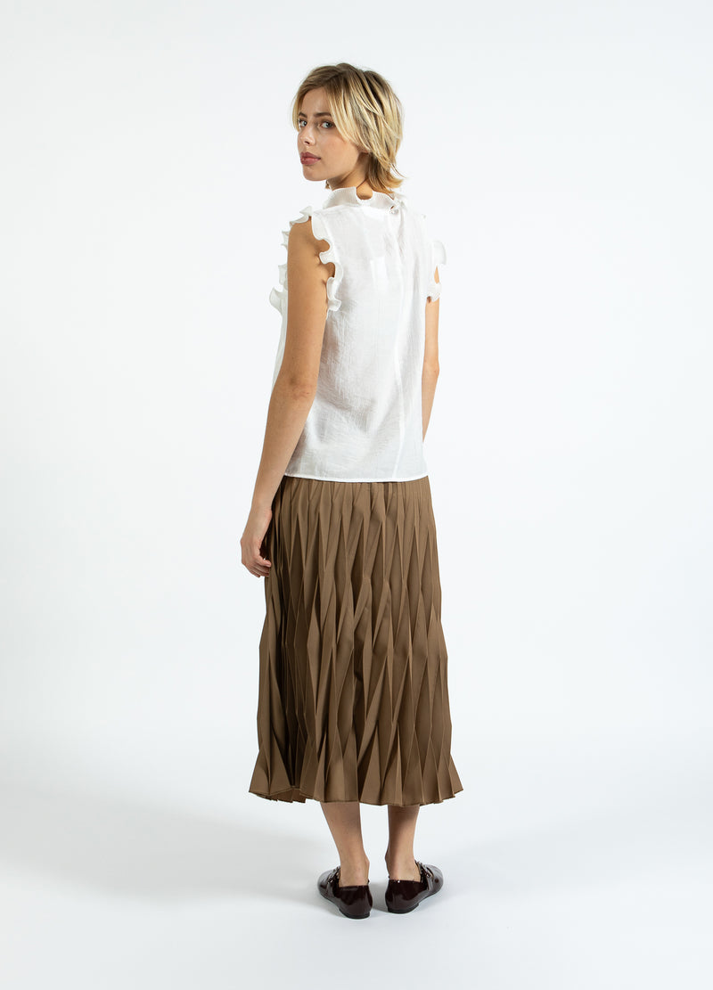 Coster Copenhagen TOP WITH RUFFLES Shirt/Blouse Off White - 202