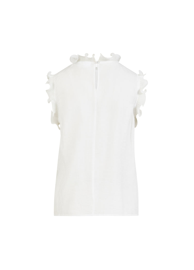 Coster Copenhagen TOP WITH RUFFLES Shirt/Blouse Off White - 202
