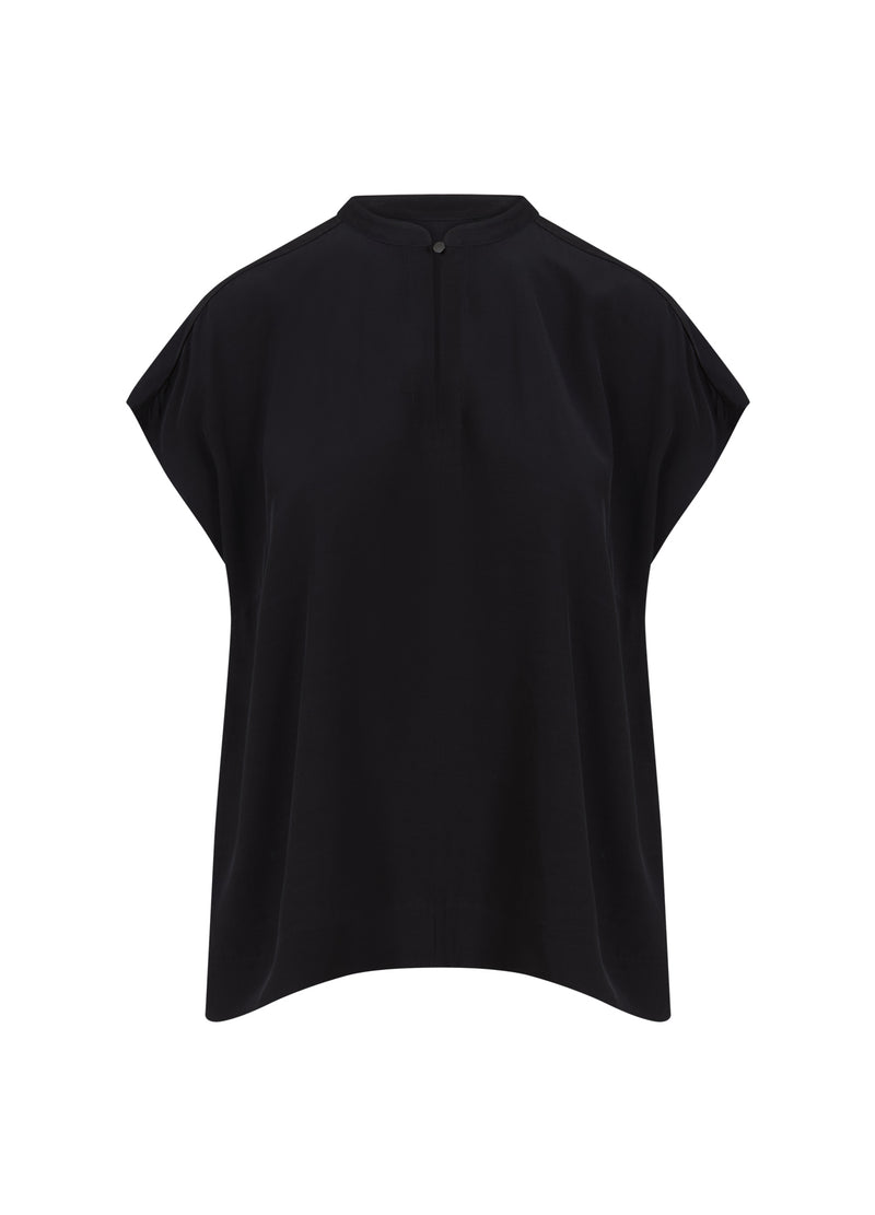 Coster Copenhagen TOP WITH STAND-UP COLLAR Shirt/Blouse Black - 100