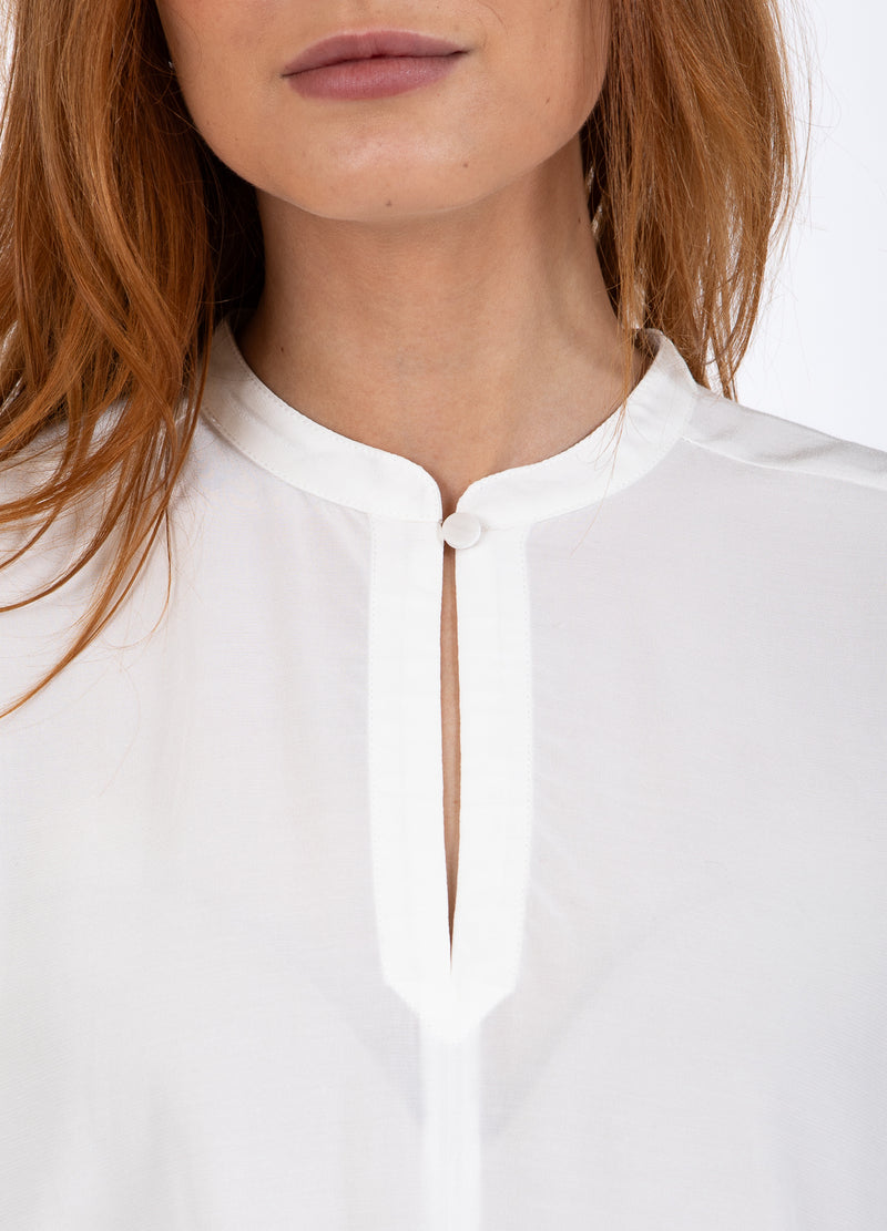 Coster Copenhagen TOP WITH STAND-UP COLLAR Shirt/Blouse Off white - 201