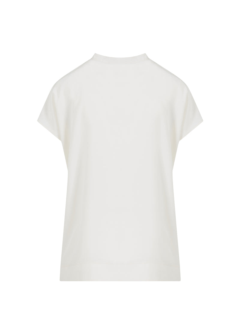 Coster Copenhagen TOP WITH STAND-UP COLLAR Shirt/Blouse Off white - 201