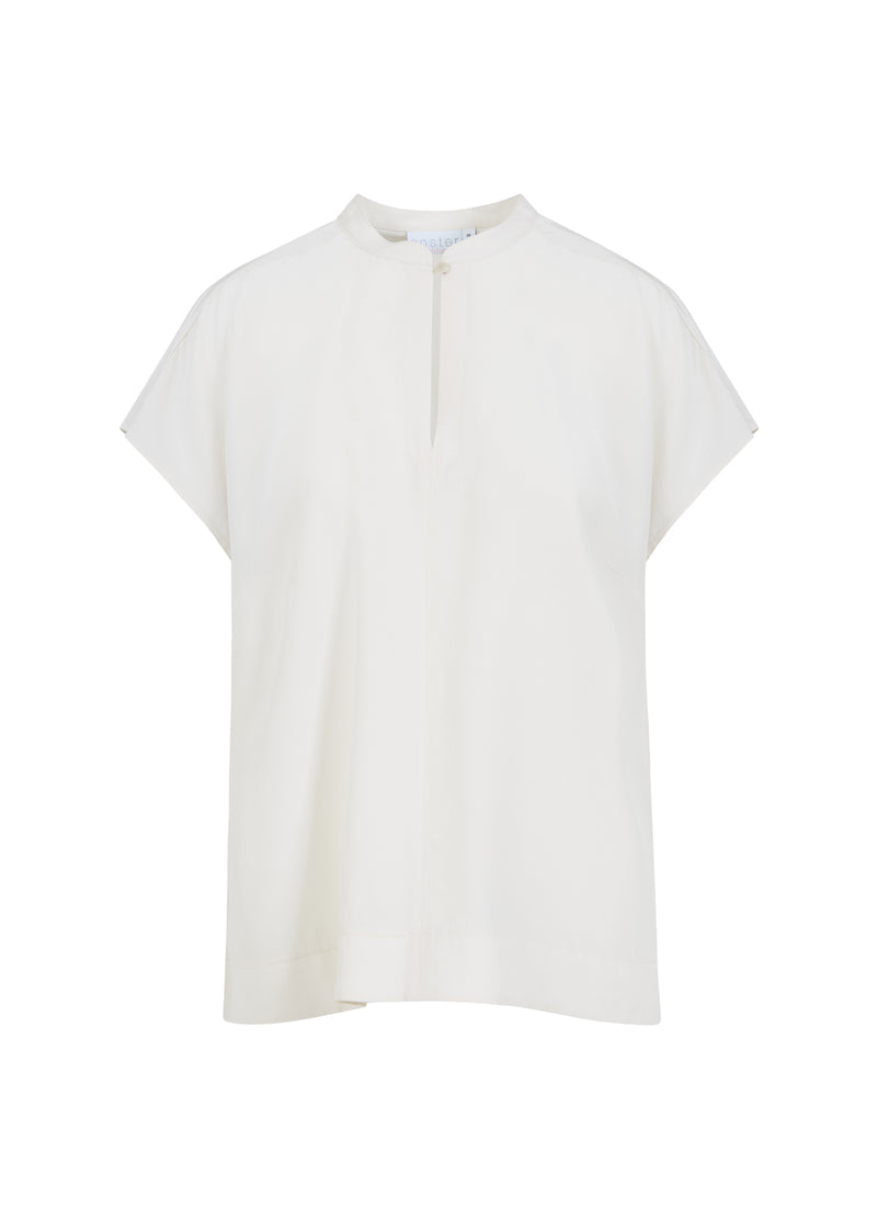 Coster Copenhagen TOP WITH STAND-UP COLLAR Shirt/Blouse Off white - 201