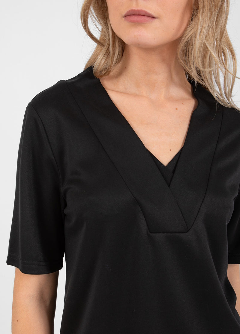 Coster Copenhagen TOP WITH V-NECK COLLAR Shirt/Blouse Black - 100