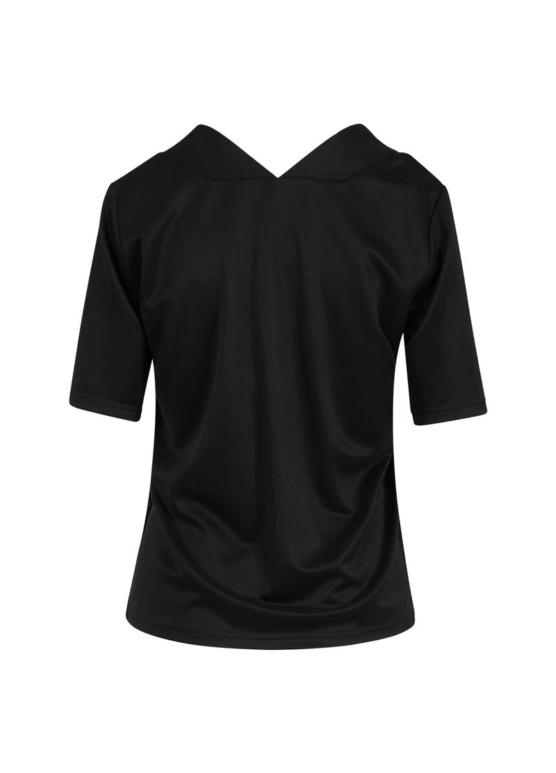 Coster Copenhagen TOP WITH V-NECK COLLAR Shirt/Blouse Black - 100