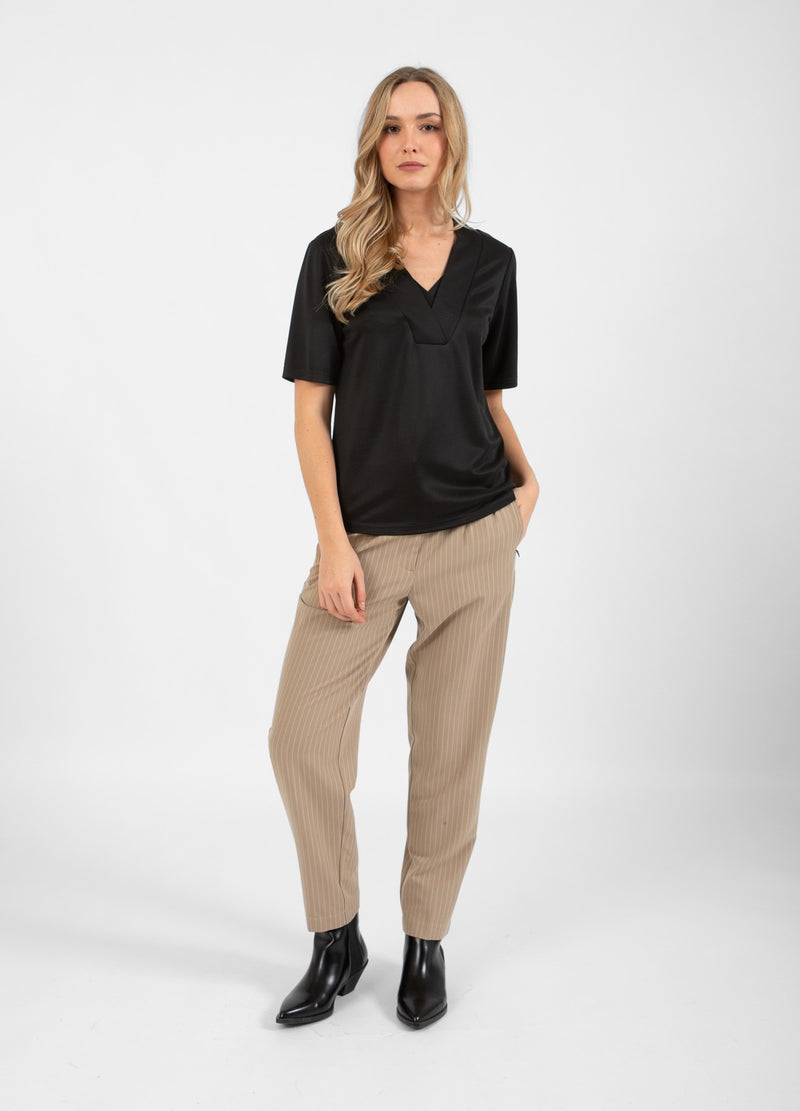 Coster Copenhagen TOP WITH V-NECK COLLAR Shirt/Blouse Black - 100