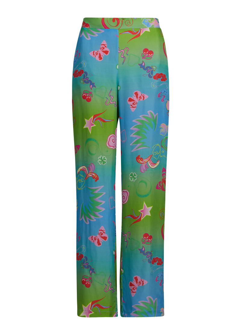 Coster Copenhagen TROUSERS W. GAME ON PRINT - SILLE FIT Pants Game on print - 901