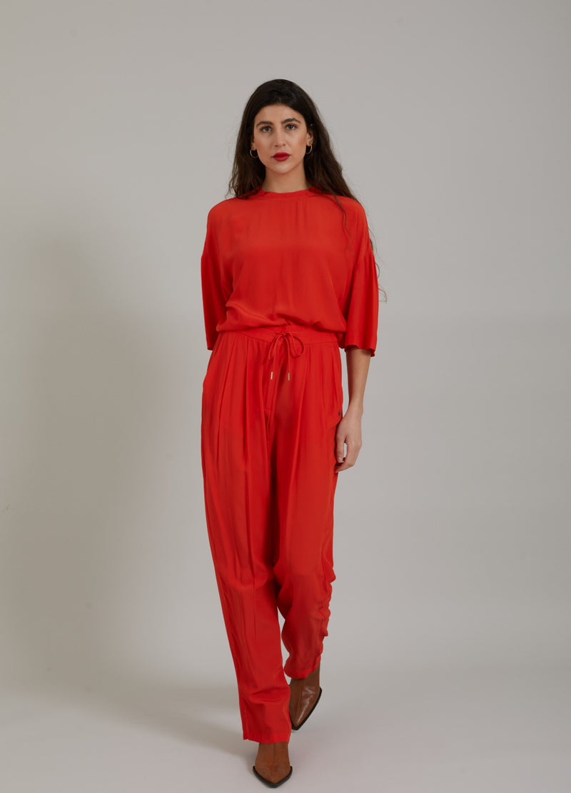 Coster Copenhagen TROUSERS W. PLEATS - STELLA FIT Pants Lipstick red - 698