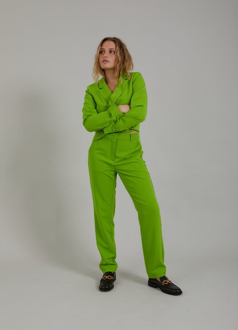 Coster Copenhagen TROUSERS W. REGULAR LEGS - STELLA FIT Pants Flashy green - 459