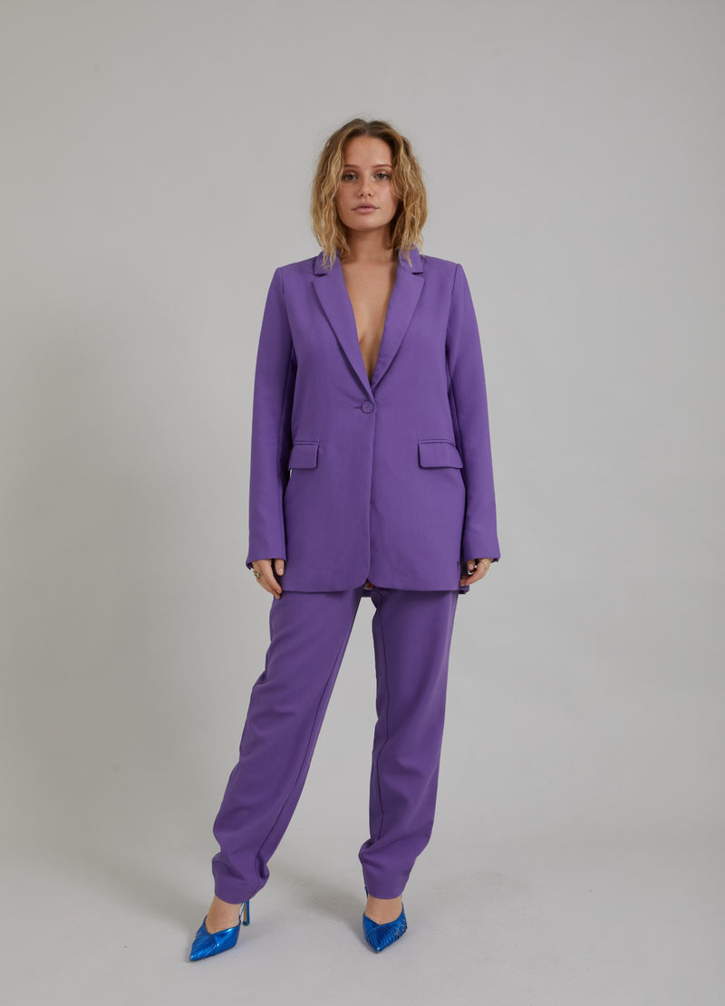 Coster Copenhagen TROUSERS W. REGULAR LEGS - STELLA FIT Pants Warm purple - 846