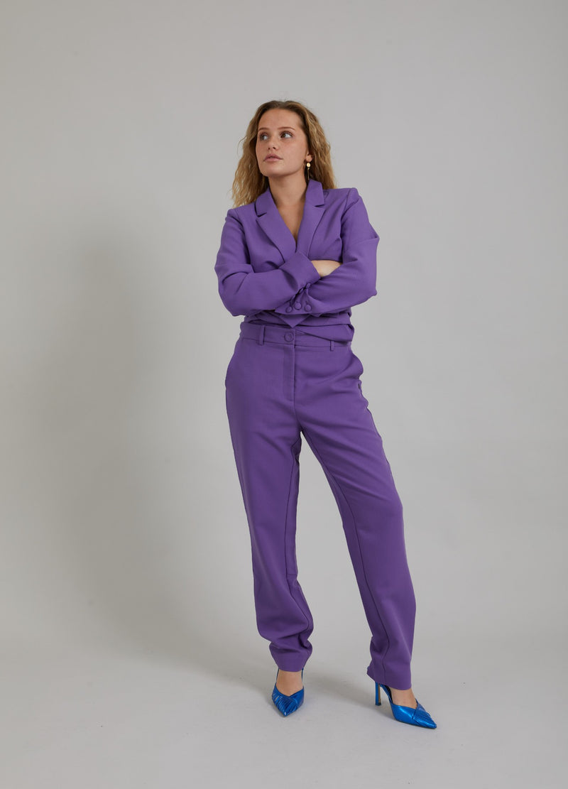 Coster Copenhagen TROUSERS W. REGULAR LEGS - STELLA FIT Pants Warm purple - 846