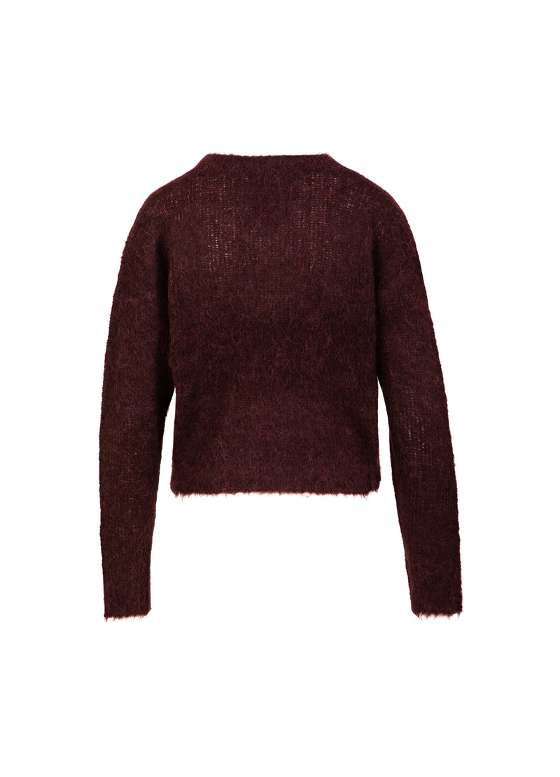 Coster Copenhagen V-NECK KNIT IN ALPACA Knitwear Bordeaux - 653