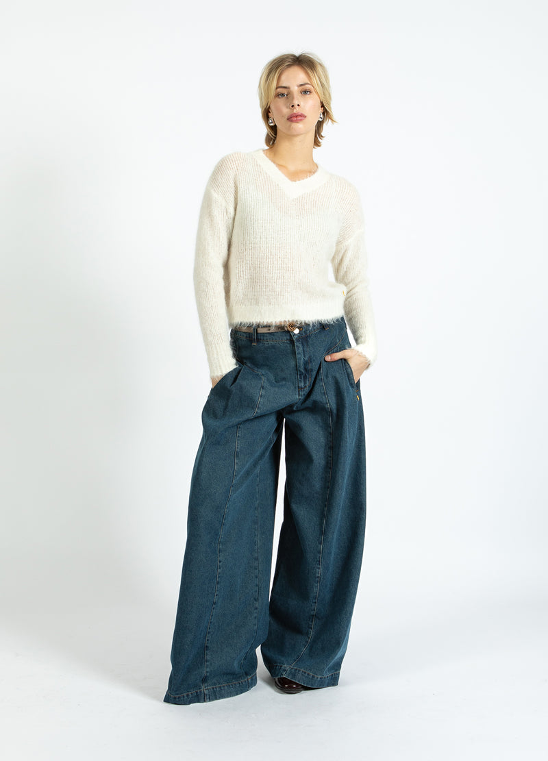 Coster Copenhagen V-NECK KNIT IN ALPACA Knitwear Off White - 202