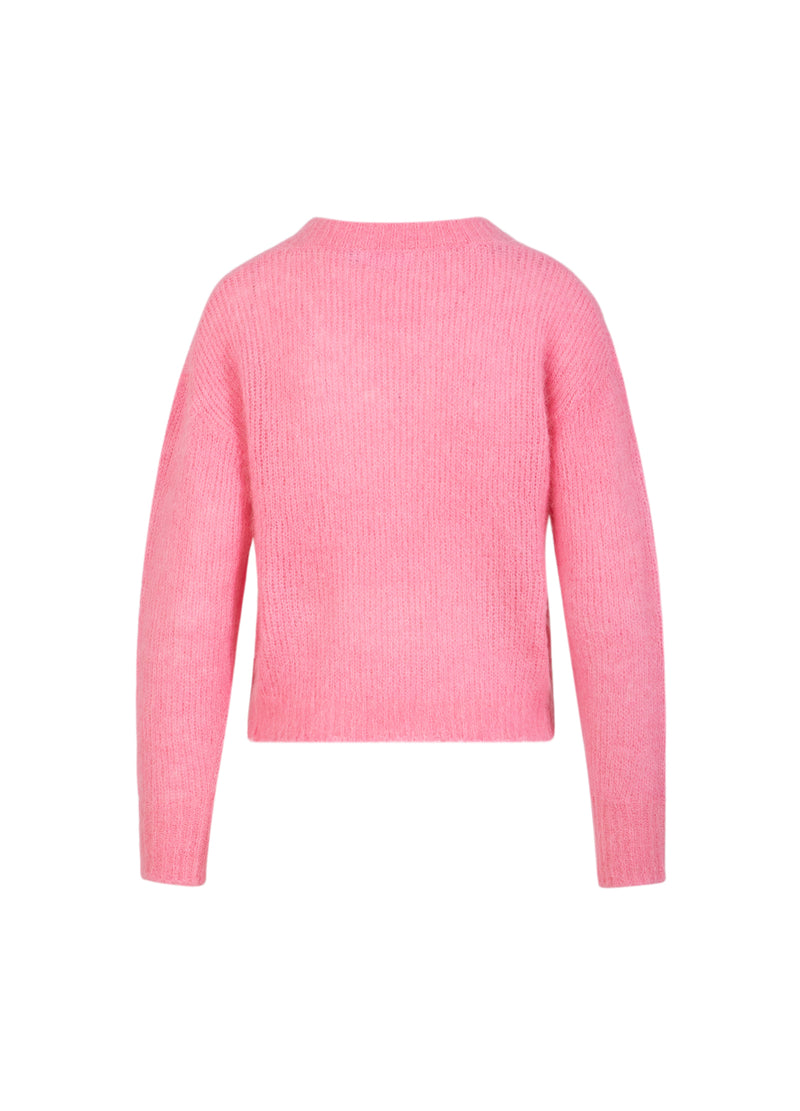 Coster Copenhagen V-NECK KNIT IN ALPACA Knitwear Tropical pink - 689