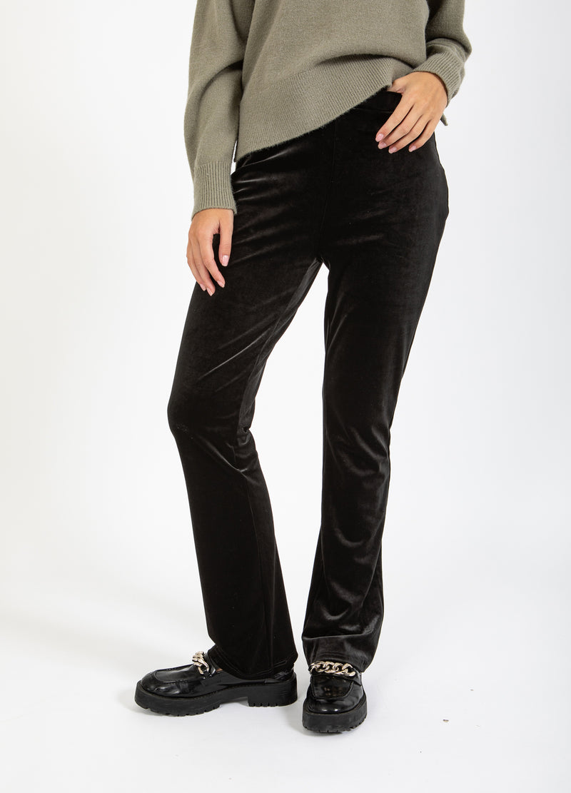 Coster Copenhagen VELVET PANTS - MYNTE Pants Black - 100