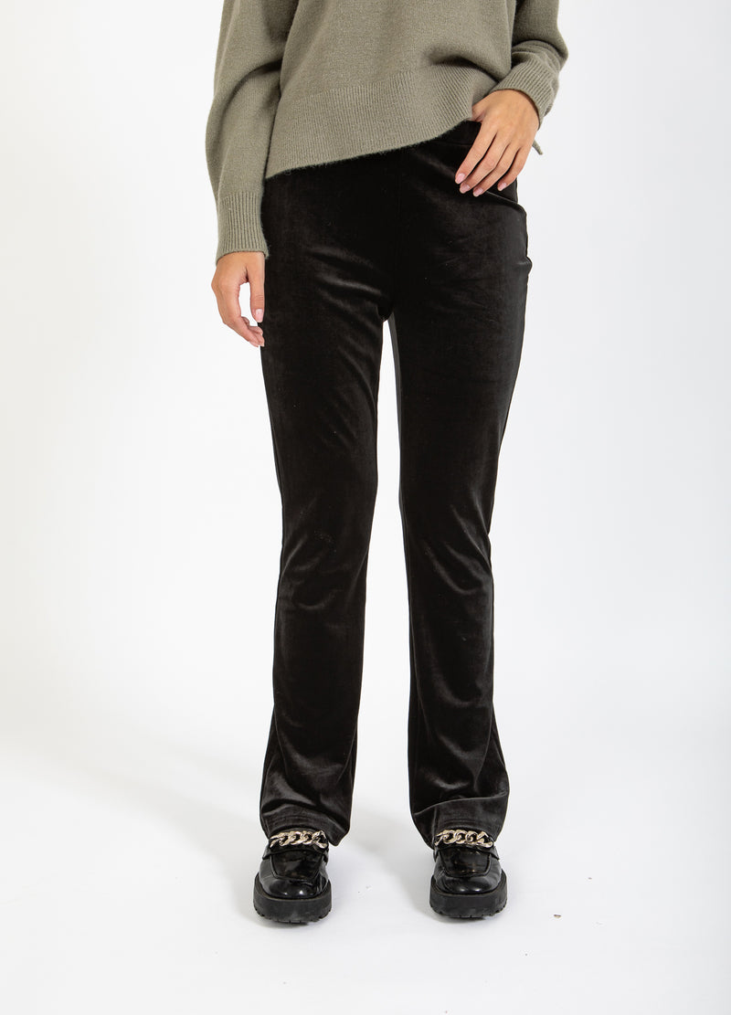 Coster Copenhagen VELVET PANTS - MYNTE Pants Black - 100