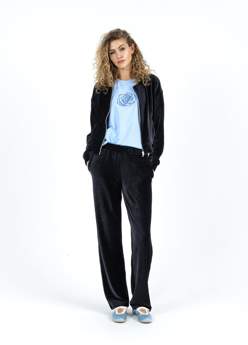Coster Copenhagen VELVET PANTS - SILLE FIT Pants Black - 100
