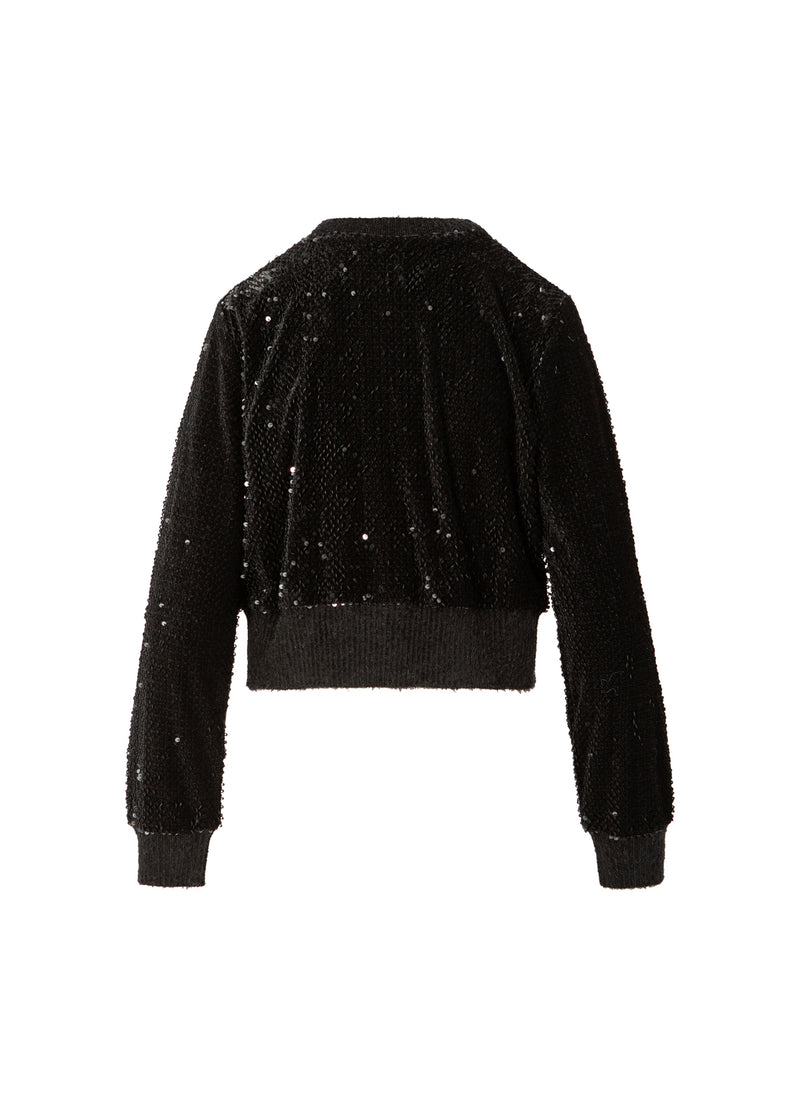 Coster Copenhagen VELVET SEQUIN CARDIGAN Shirt/Blouse Black - 100