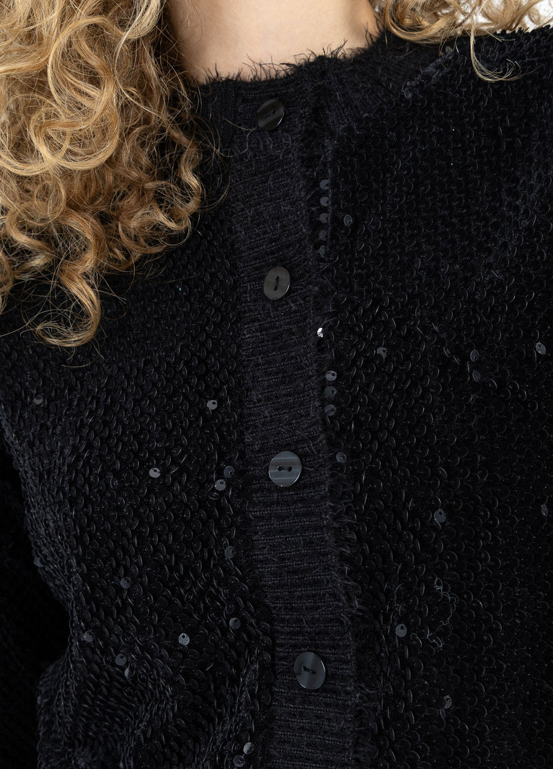 Coster Copenhagen VELVET SEQUIN CARDIGAN Shirt/Blouse Black - 100