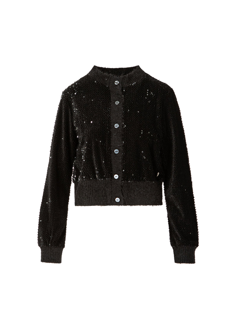Coster Copenhagen VELVET SEQUIN CARDIGAN Shirt/Blouse Black - 100