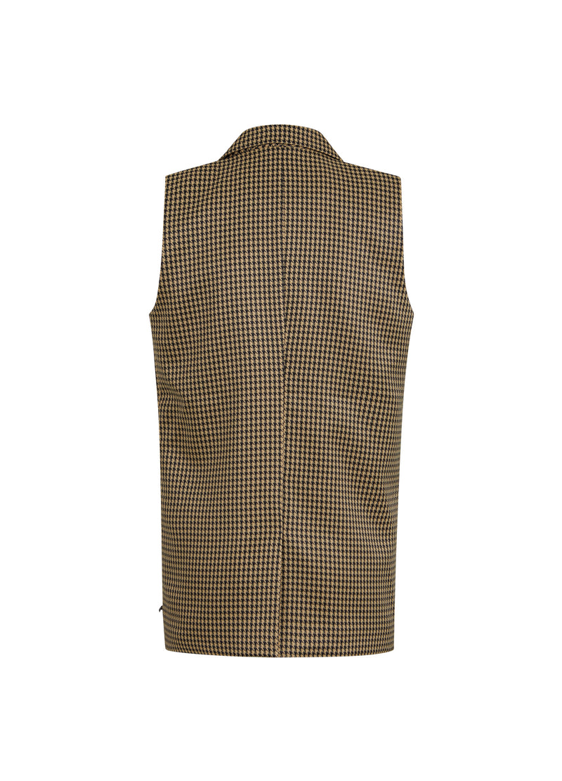 Coster Copenhagen VEST IN HOUNDSTOOTH Vest Beige houndstooth - 259