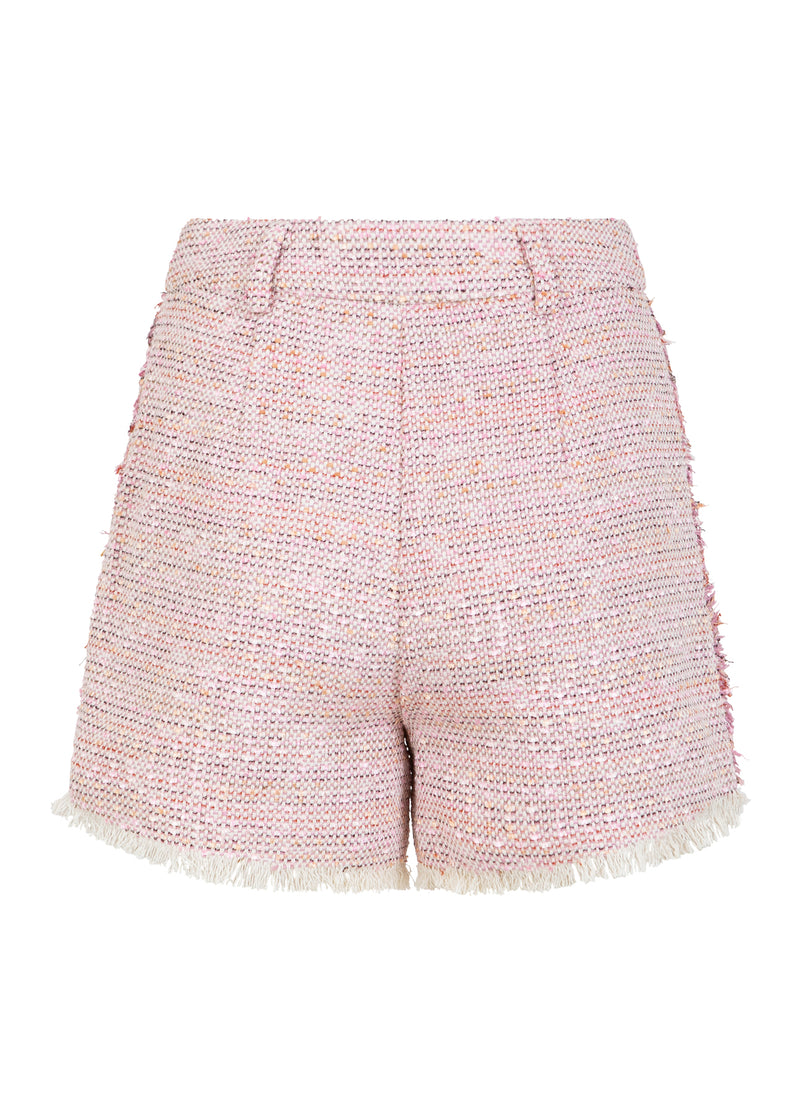 Coster Copenhagen WIDE SHORTS - PETRA FIT Shorts Pearl/pink jaquard - 912