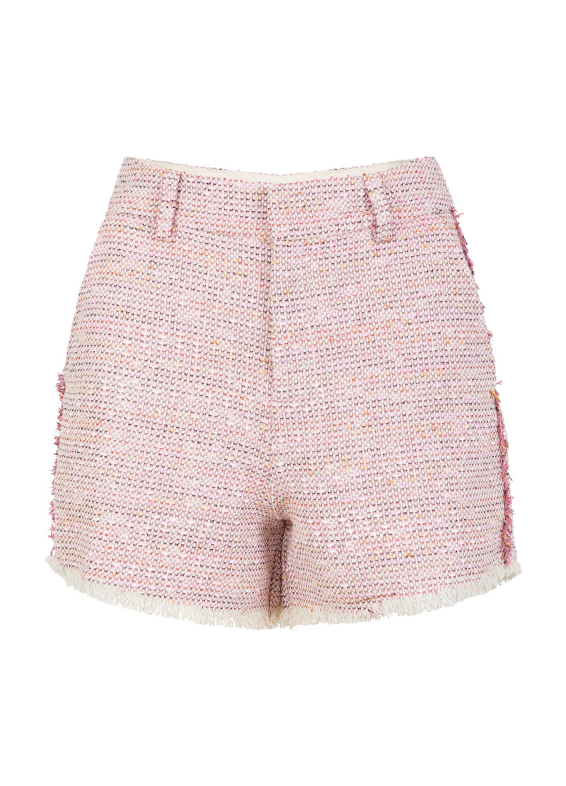 Coster Copenhagen WIDE SHORTS - PETRA FIT Shorts Pearl/pink jaquard - 912