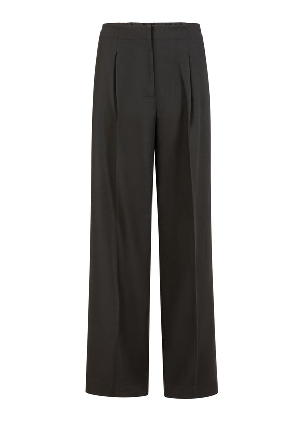 Coster Copenhagen WIDE SUIT PANTS - SILLE FIT Pants Black - 100