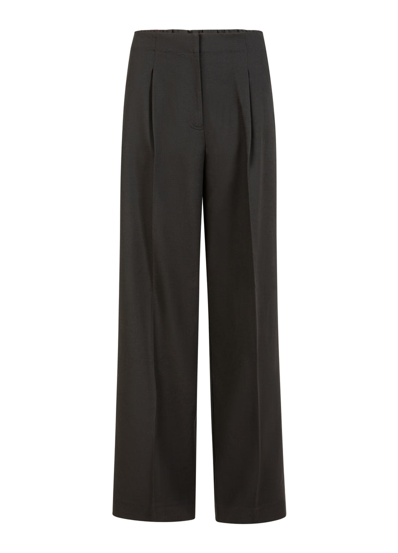 Coster Copenhagen WIDE SUIT PANTS - SILLE FIT Pants Black - 100