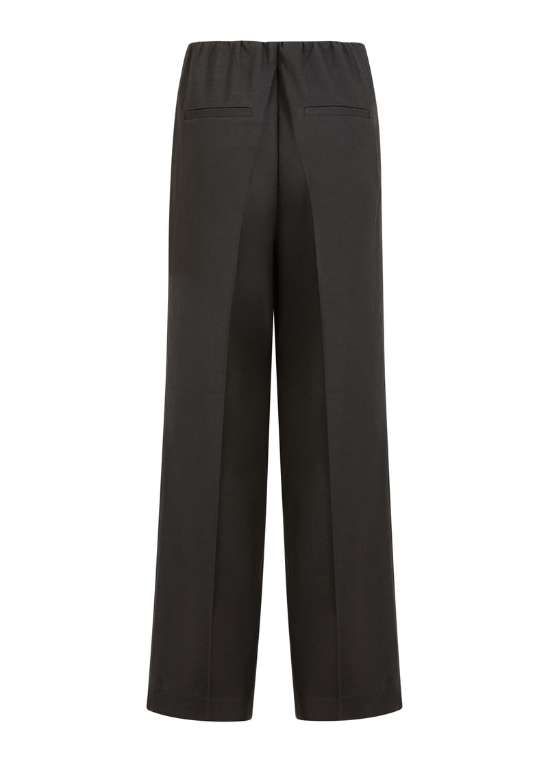 Coster Copenhagen WIDE SUIT PANTS - SILLE FIT Pants Black - 100