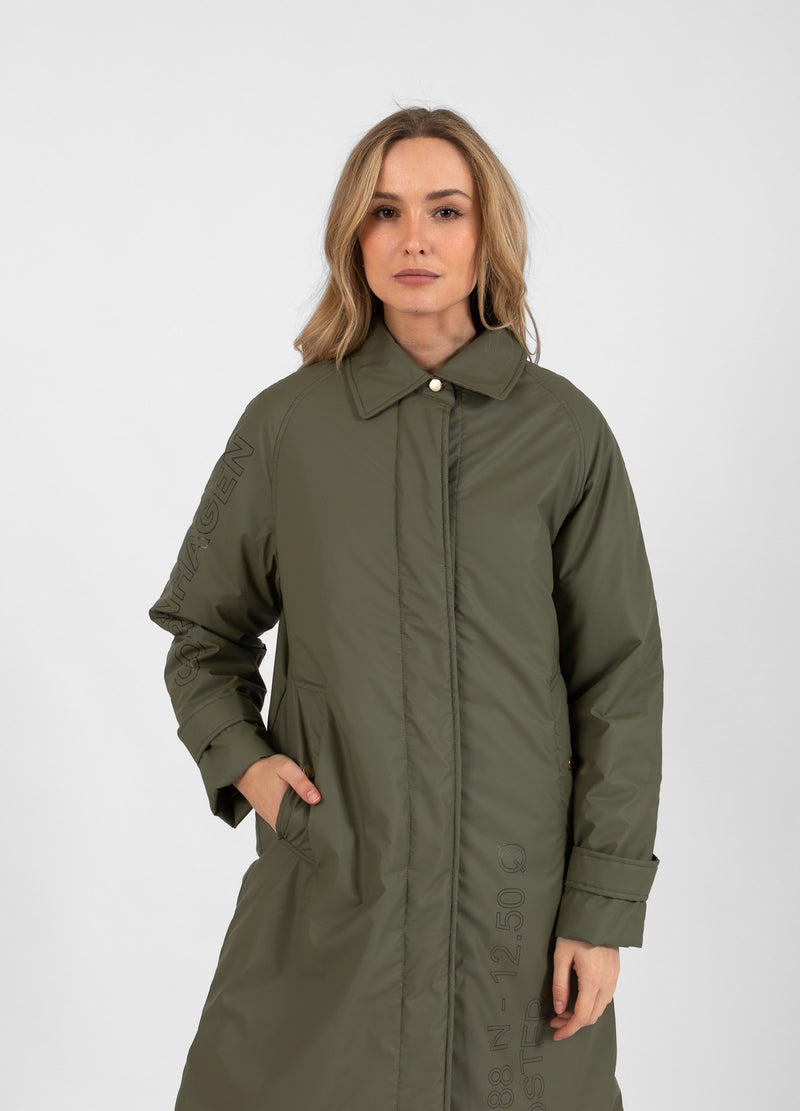 Coster Copenhagen WINTER RAIN COAT Outerwear Dusty green - 465