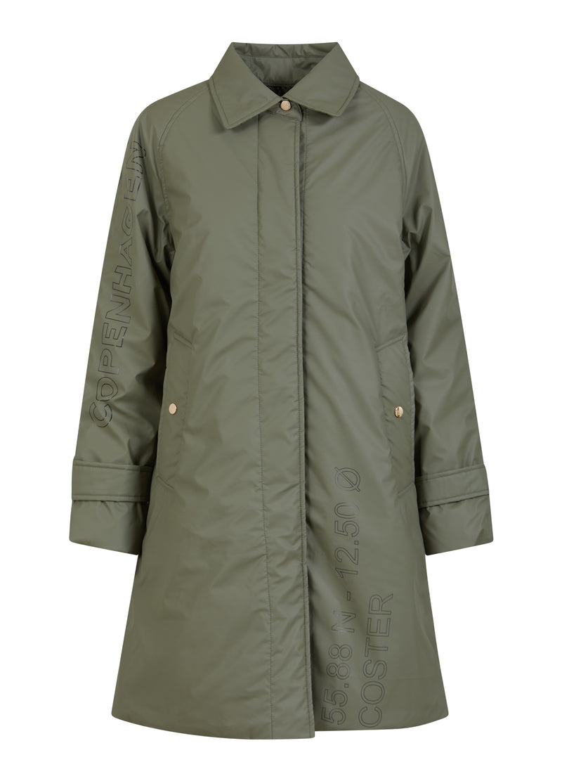 Coster Copenhagen WINTER RAIN COAT Outerwear Dusty green - 465