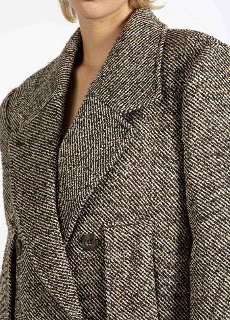 Coster Copenhagen WOOL JACKET Outerwear Graphic tweed - 998