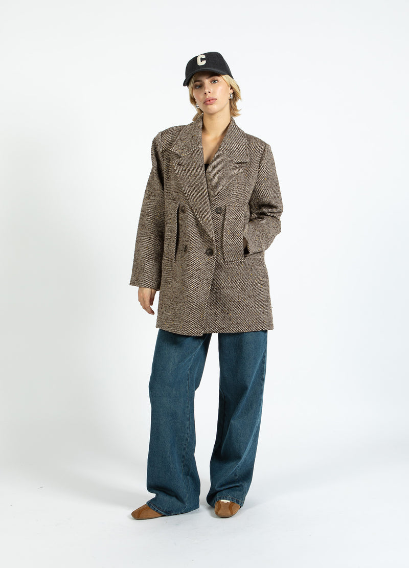 Coster Copenhagen WOOL JACKET Outerwear Graphic tweed - 998