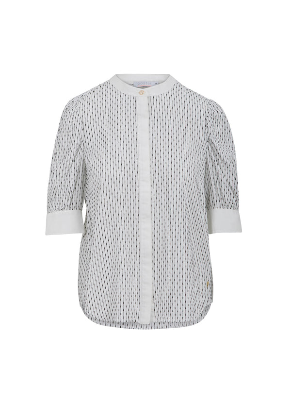 Coster Copenhagen BLOUSE W. EMBROIDERED PATTERN Shirt/Blouse White stripes - 294